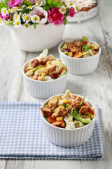 Salad with chicken and vegetables