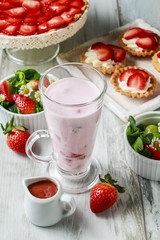 Strawberry smoothie summer dessert