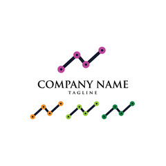 Finance Bussines Arrow Statistic Icon Vector Logo