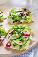 Sandwiches with salad