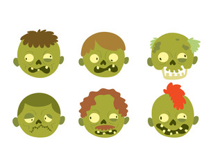 Obraz premium Cartoon zombie character isolated