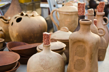 utensils made of clay