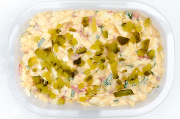 eggs paste in plsatic box