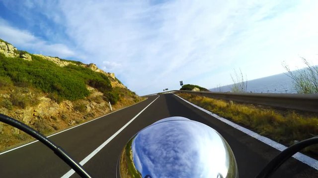 getting to the sea with a classic motorcycle