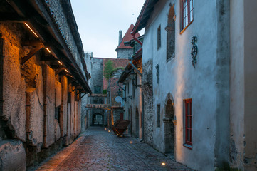 Narrow castle street, Tallinn, Estonia