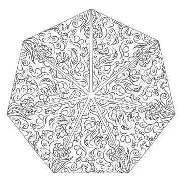 Patterns in black and white.  Page for coloring book