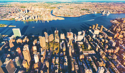 Obraz na płótnie Canvas Lower East Side of Manhattan with Brooklyn in the background