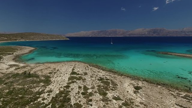 Vue a&eacute;rienne d'Elafonissos, Gr&egrave;ce