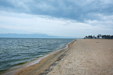 Fototapeta na wymiar view at lake Baikal