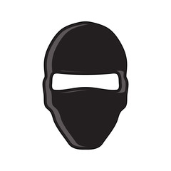 Balaclava terrorist military mask simple icon. Flat style. Cartoon style. Military symbol for web and mobile.
