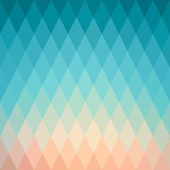 Abstract background geometric transition from peach to turquoise