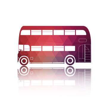 London red bus vector illustration. London symbol. Double decker