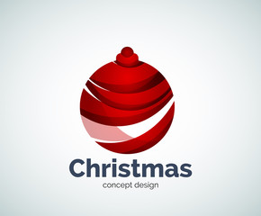 Vector Christmas ball logo template