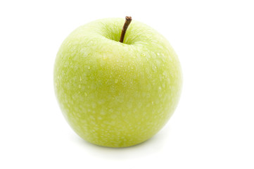 Single fresh green apple