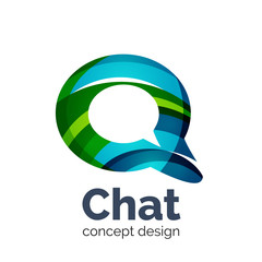 Business vector logo template - chat cloud