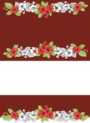 Beautiful pastel floral frame. Greeting postcard. Elegance wedding invitation or announcement. Romantic wreath. Border with hibiscus flower. Vector illustration.
Hawaii symbol.