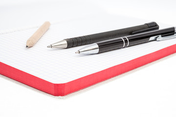 pencil and a notebook