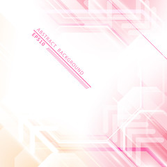 Abstract technology hexagons and arrows with geometric backgroun