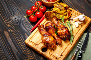 roasted chicken legs with herbs