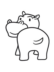 funny comic dick happy cartoon sweet little cute baby hippopotamus child