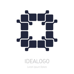 Vector logo, design element or icon. Abstract technology Logotyp