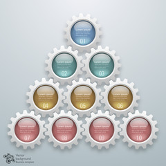 Infographics Vector Background 10-Step Process