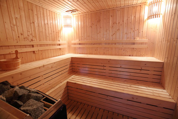 Obraz na płótnie Canvas empty sauna room