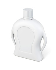 White bottle for detergent. 3d rendering.