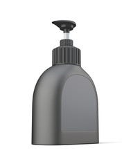 Blank black bottle for detergent