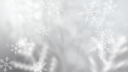 Snowflakes falling background