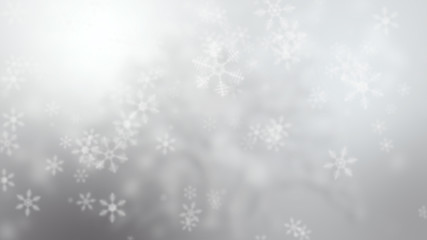 Snowflakes falling background