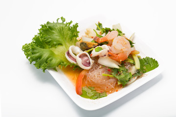 Vermicelli with spicy salad