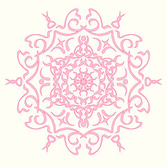 Pink abstract lines and swirl vector background