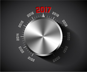 Vector 2017 New Year card for music lover