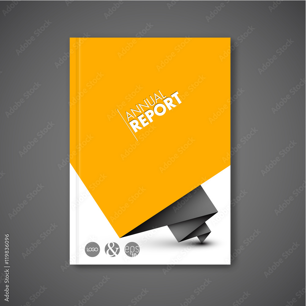 Poster modern annual report vector abstract design template