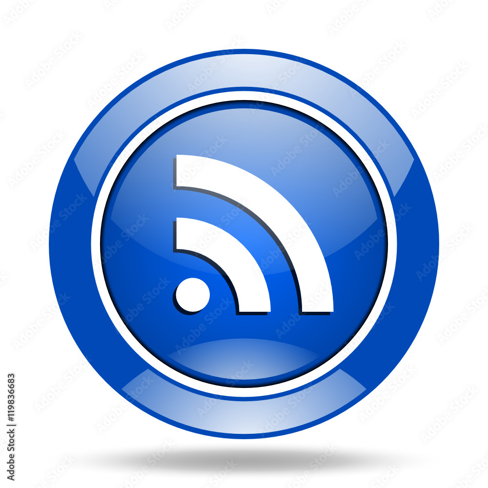 Poster modern design blue glossy web vector icon