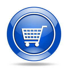 Blue glossy vector icon