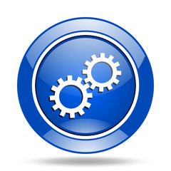 Blue glossy vector icon