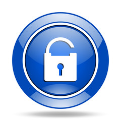 Blue glossy vector icon