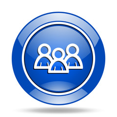 Blue glossy vector icon