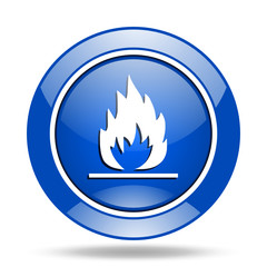 Modern design blue glossy web vector icon