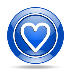 Modern design blue glossy web vector icon