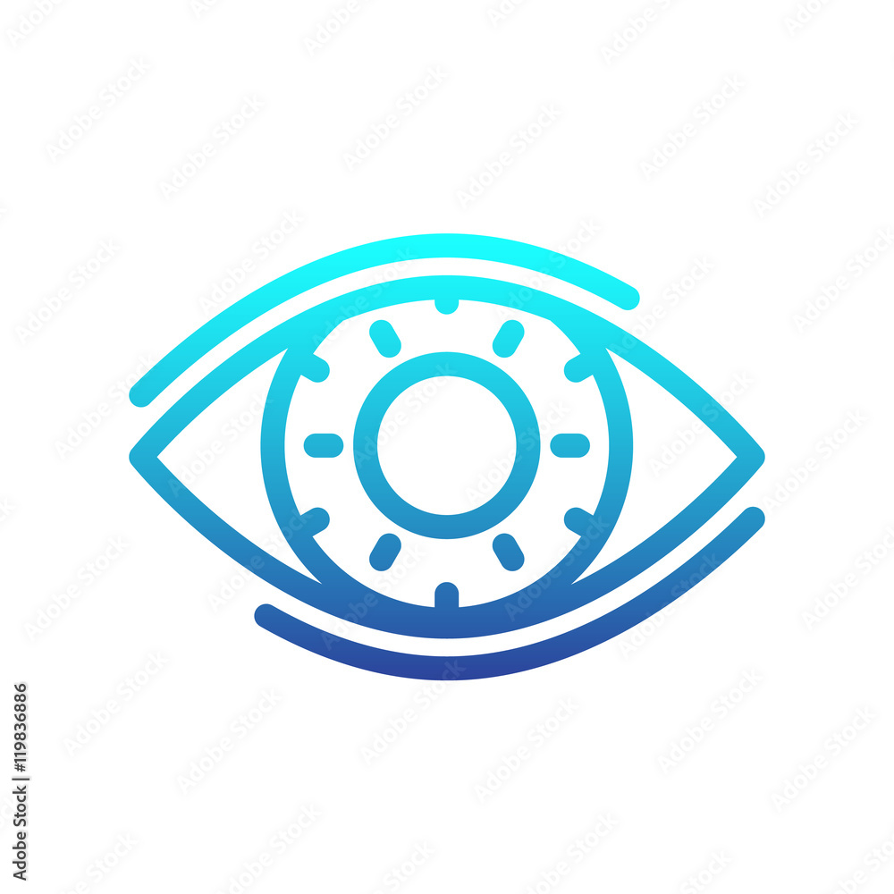 Canvas Prints eye line icon, ophthalmology, optics logo element, vector illustration