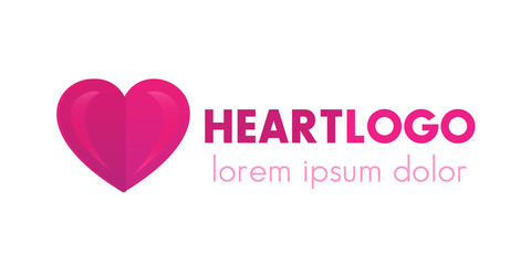 Heart logo design, pharmacy, medicine, health care