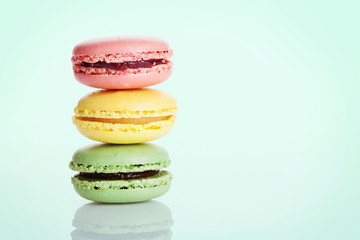 Colorful macaroons. Sweet macarons