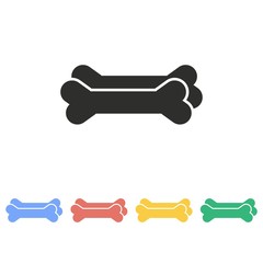 Dog bone - vector icon.