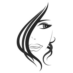 Beautiful girl face vector