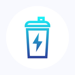 Sport shaker icon, linear sign