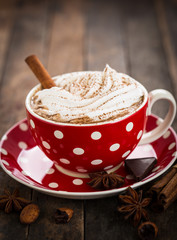 Hot chocolate with whipped cream