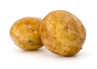 new potato tuber isolated on white background cutout